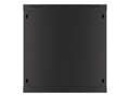 LANBERG RACK CABINET 19” WALL-MOUNT 12U/600X450 FOR SELF-ASSEMBLY WITH METAL DOOR BLACK   (FLAT PACK)