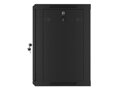 LANBERG RACK CABINET 19” WALL-MOUNT 12U/600X450 FOR SELF-ASSEMBLY WITH METAL DOOR BLACK   (FLAT PACK)