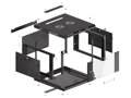 LANBERG RACK CABINET 19” WALL-MOUNT 6U/600X600 (FLAT PACK) V2 BLACK