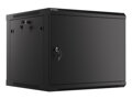 LANBERG RACK CABINET 19” WALL-MOUNT 9U/600X600 FOR SELF-ASSEMBLY WITH METAL DOOR BLACK   (FLAT PACK)