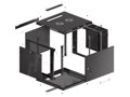 LANBERG RACK CABINET 19” WALL-MOUNT 9U/600X600 FOR SELF-ASSEMBLY WITH METAL DOOR BLACK   (FLAT PACK)