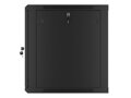 LANBERG RACK CABINET 19” WALL-MOUNT 12U/600X600 FOR SELF-ASSEMBLY WITH METAL DOOR BLACK   (FLAT PACK)