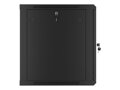 LANBERG RACK CABINET 19” WALL-MOUNT 12U/600X600 FOR SELF-ASSEMBLY WITH METAL DOOR BLACK   (FLAT PACK)