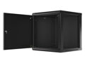 LANBERG RACK CABINET 19” WALL-MOUNT 12U/600X600 FOR SELF-ASSEMBLY WITH METAL DOOR BLACK   (FLAT PACK)