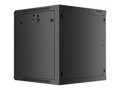 LANBERG RACK CABINET 19” WALL-MOUNT 12U/600X600 FOR SELF-ASSEMBLY WITH METAL DOOR BLACK   (FLAT PACK)