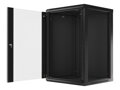LANBERG RACK CABINET 19” WALL-MOUNT 18U/600X600 (FLAT PACK) BLACK   V2
