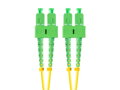 LANBERG optický patch cord SM SC/APC-SC/APC duplex 1m LSZH G657A1 průměr 3mm, barva žlutá