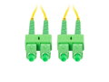 LANBERG optický patch cord SM SC/APC-SC/APC duplex 2m LSZH G657A1 průměr 3mm, barva žlutá