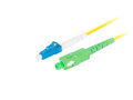 LANBERG optický patch cord SM LC/UPC-SC/APC simplex 3m LSZH G657A1 průměr 3mm, barva žlutá