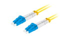 LANBERG optický patch cord SM LC/UPC-LC/UPC duplex 3m LSZH G657A1 průměr 3mm, barva žlutá