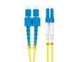 LANBERG optický patch cord SM SC/UPC-LC/UPC duplex 2m LSZH G657A1 průměr 3mm, barva žlutá