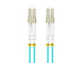 LANBERG optický patch cord MM LC/UPC-LC/UPC duplex 3m LSZH OM3 50/125 průměr 3mm, barva cyan