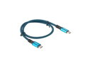 Lanberg USB-C M/M 4.0 kabel 0,5m 100W 8K 30Hz modro-černá