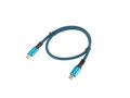 Lanberg USB-C M/M 4.0 kabel 0,5m 100W 8K 30Hz modro-černá