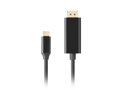Lanberg USB-C(M)->DisplayPort(M) kabel 1,8m 4K 60Hz černá