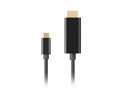Lanberg USB-C(M)->HDMI(M) kabel 1,8m 4K 60Hz černá