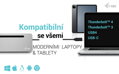 I-tec USB-C Metal Ergonomic 3x 4K Display Docking Station with Power Delivery 100 W + i-tec Universal Charger 100 W