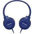 Panasonic RP-HF100E-A, drátové sluchátka, přes hlavu, skládací, 3,5mm jack, kabel 1,2m, modrá