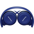 Panasonic RP-HF100E-A, drátové sluchátka, přes hlavu, skládací, 3,5mm jack, kabel 1,2m, modrá