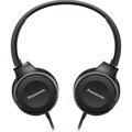 Panasonic RP-HF100E-K, drátové sluchátka, přes hlavu, skládací, 3,5mm jack, kabel 1,2m, černá