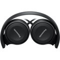 Panasonic RP-HF100E-K, drátové sluchátka, přes hlavu, skládací, 3,5mm jack, kabel 1,2m, černá
