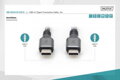 DIGITUS Připojovací kabel USB 4, TypeC na TypeC, AL-Housing PP Braid 4K@60Hz, PD3.0, 20Gbits/s, 3m, bl.