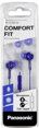 Panasonic RP-TCM115E-A, drátové sluchátka, do uší, 3,5mm jack, kabel 1,2m, modrá