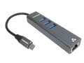 PremiumCord Adapter USB-C na Gigabit 10/100/1000Mbps + 3x USB3.0 konektor