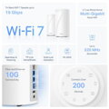 TP-Link Deco BE85(1-pack) BE19000 Třípásmový systém Mesh WiFi 7, 1x 10GLAN, 2x 2.5GLAN, 1x 10GLAN/SFP+, USB, 2,4/5/6GHz, HomeShiel