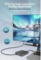 Acer 7in1 USB4 8K Multi Display hub: 1x HDMI (až 8K@30Hz), 1x Display Port (až 8K@30Hz), 1x USB-C (Data Transfer až 40Gb