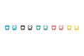 DIGITUS Color spony pro Patch kabel, balíček 100ks, smíšené (20 ks v každé barvě: červené, zelené, modré, žluté, černé)