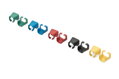 DIGITUS Color spony pro Patch kabel, balíček 100ks, smíšené (20 ks v každé barvě: červené, zelené, modré, žluté, černé)