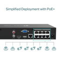 TP-LINK Záznamové zařízení VIGI NVR1008H-8MP 8 kanálů, 8x Lan s PoE, 2x USB
