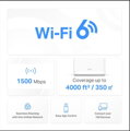 TP-Link WiFi router Mercusys Halo H60X(2-pack) WiFi 6, AX1500, 3x GLAN2,4/5 GHz