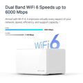 TP-Link WiFi router Mercusys Halo H90X(2-pack) WiFi 6, AX6000, 1x 2,5GLAN, 2x GLAN