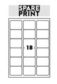 SPARE PRINT PREMIUM Samolepící etiketa bílá, 100 listů A4 (1 etiketa 68 x 47mm)