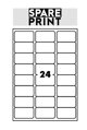 SPARE PRINT PREMIUM Samolepící etiketa bílá, 100 listů A4 (1 etiketa 68 x 36mm)