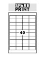 SPARE PRINT PREMIUM Samolepící etiketa bílá, 100 listů A4 (1 etiketa 48,5 x 25,4mm)