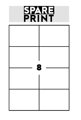 SPARE PRINT PREMIUM Samolepící etiketa bílá, 100 listů A4 (1 etiketa 105 x 74mm)
