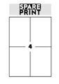 SPARE PRINT PREMIUM Samolepící etiketa bílá, 100 listů A4 (1 etiketa 105 x 148mm)