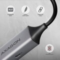AXAGON ADE-TXPD, USB-C 3.2 Gen 1 - Gigabit Ethernet síťová karta, Asix AX88179, PD 100W, auto instal