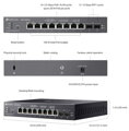 TP-Link SG2210XMP-M2 Omada PoE+ switch, 8x 2.5G LAN, 2x SFP+