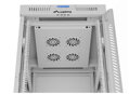 LANBERG Volně stojící skříň 19" 22U/600x800 LCD skleněné dveře šedá