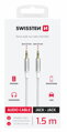 SWISSTEN AUDIO KABEL TEXTILE JACK (samec) / JACK (samec) 1,5 M BÍLÝ