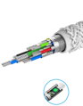 SWISSTEN DATOVÝ KABEL KEVLAR USB / USB-C 1,5 M BÍLÝ