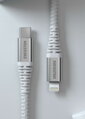SWISSTEN DATOVÝ KABEL KEVLAR USB-C / LIGHTNING 1,5 M BÍLÝ
