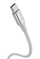 SWISSTEN DATOVÝ KABEL TEXTILE II USB / USB-C 1,5 M BÍLÝ