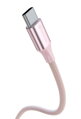 SWISSTEN DATOVÝ KABEL TEXTILE II USB / USB-C 1,5 M RŮŽOVÝ