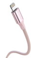 SWISSTEN DATOVÝ KABEL TEXTILE II USB-C / LIGHTNING 1,5 M RŮŽOVÝ