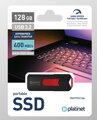 PLATINET přenosný SSD disk  USB 3.2 R/W UP TO 400MB/s 128GB černá